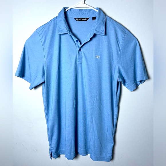 Travis Mathew Golf Polo Shirt Men's Large Blue Lightweight Breathable Athletic - Picture 1 of 7